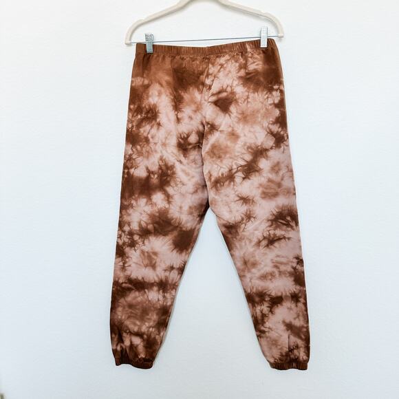 LACAUSA Slater Tie Dye Sweatshirt Jogger Sweatpant Set Brown Size Medium Large - Picture 5 of 7